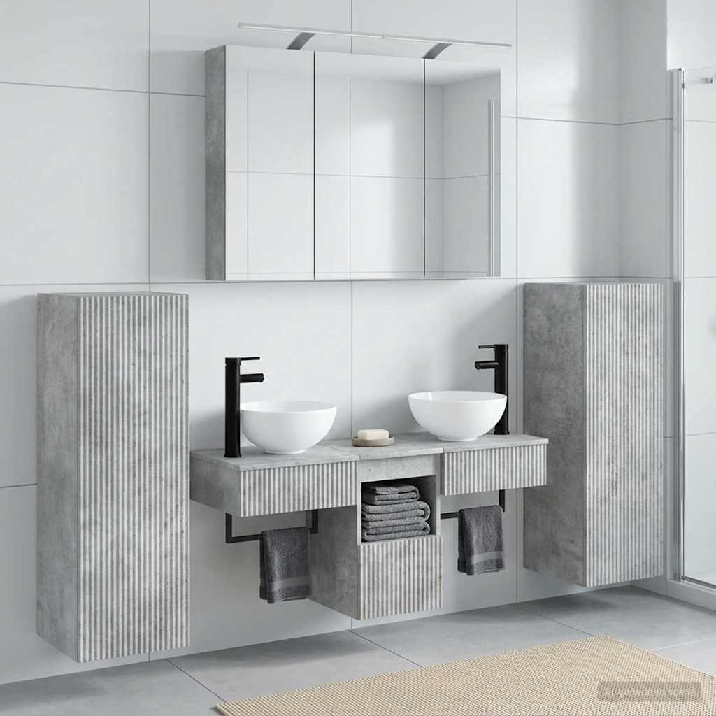 Set namještaja za kupaonicu 6 pcs Betonska siva