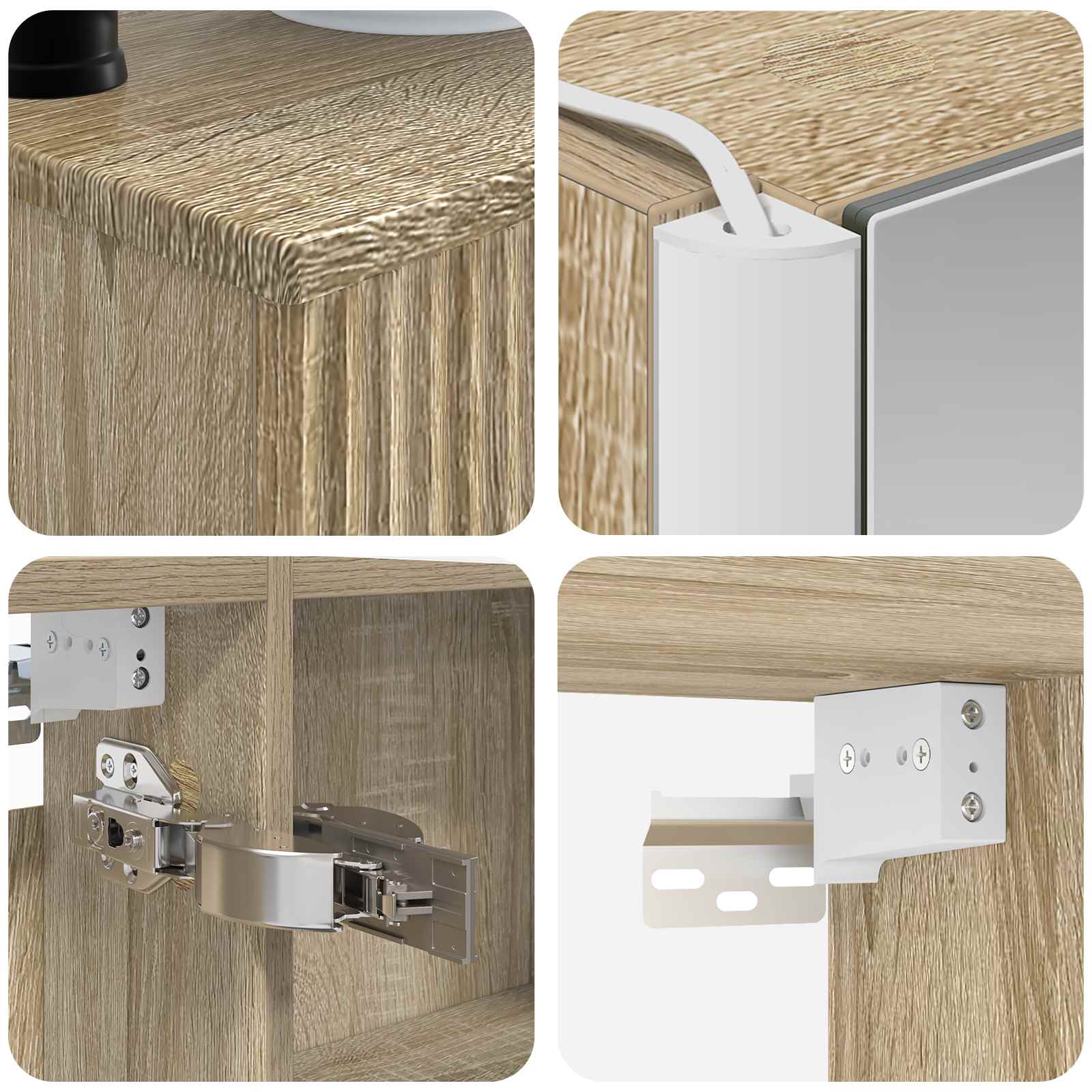 Set namještaja za kupaonicu 6 pcs Hrast sonoma
