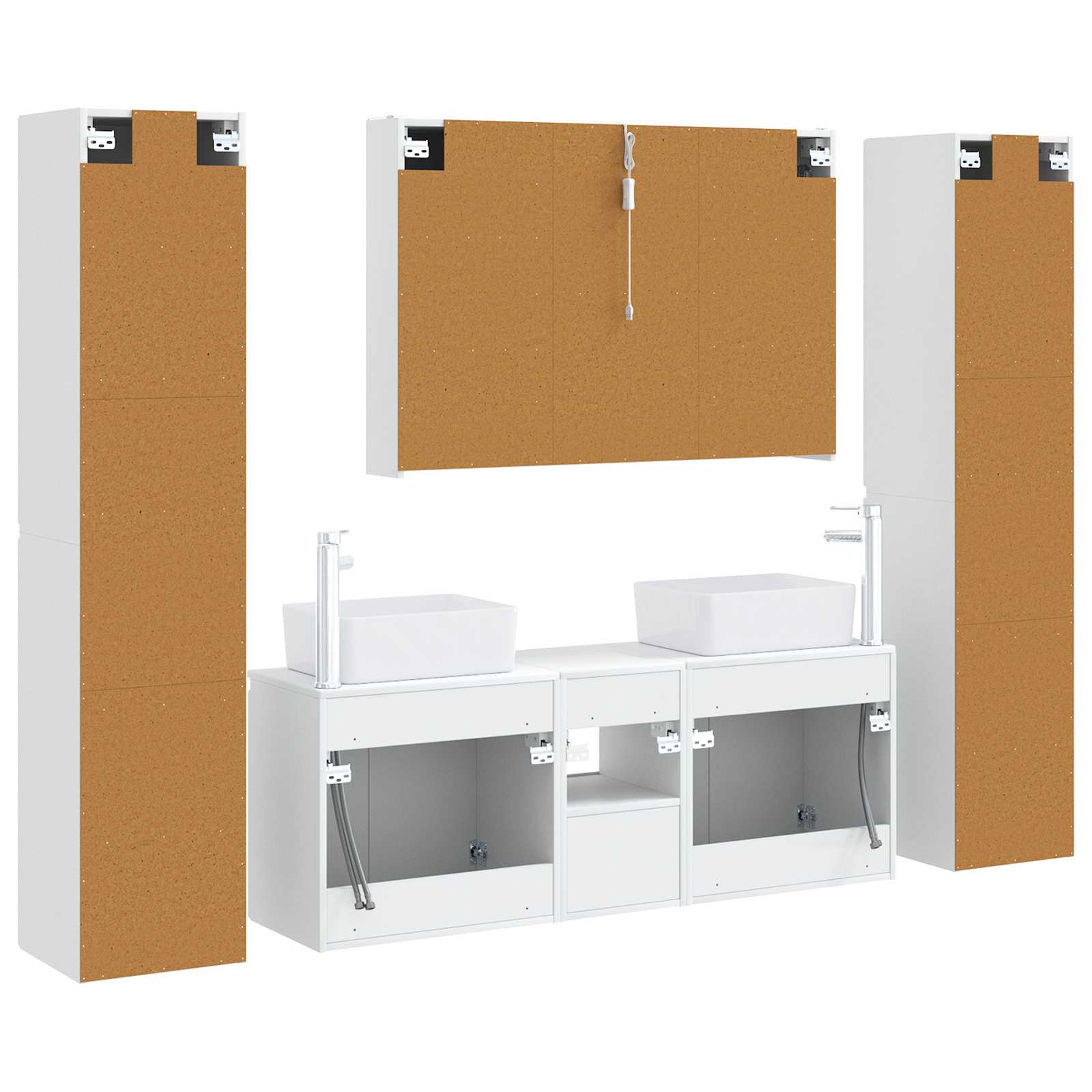 Set namještaja za kupaonicu 6 pcs Bijela