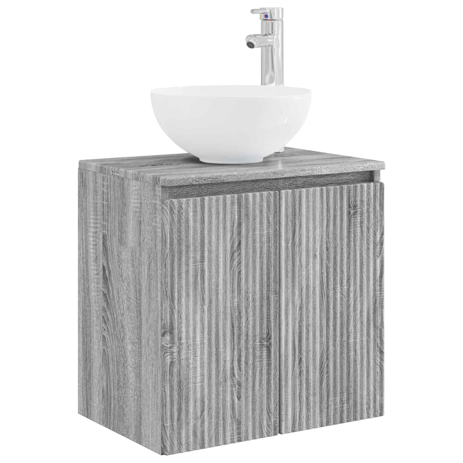 Set ormarića za kupaonicu 5 pcs Siva Sonoma 53 x 15,5 x 70 cm