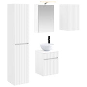 Set ormarića za kupaonicu 5 pcs Bijela 43 x 16 x 62,5 cm