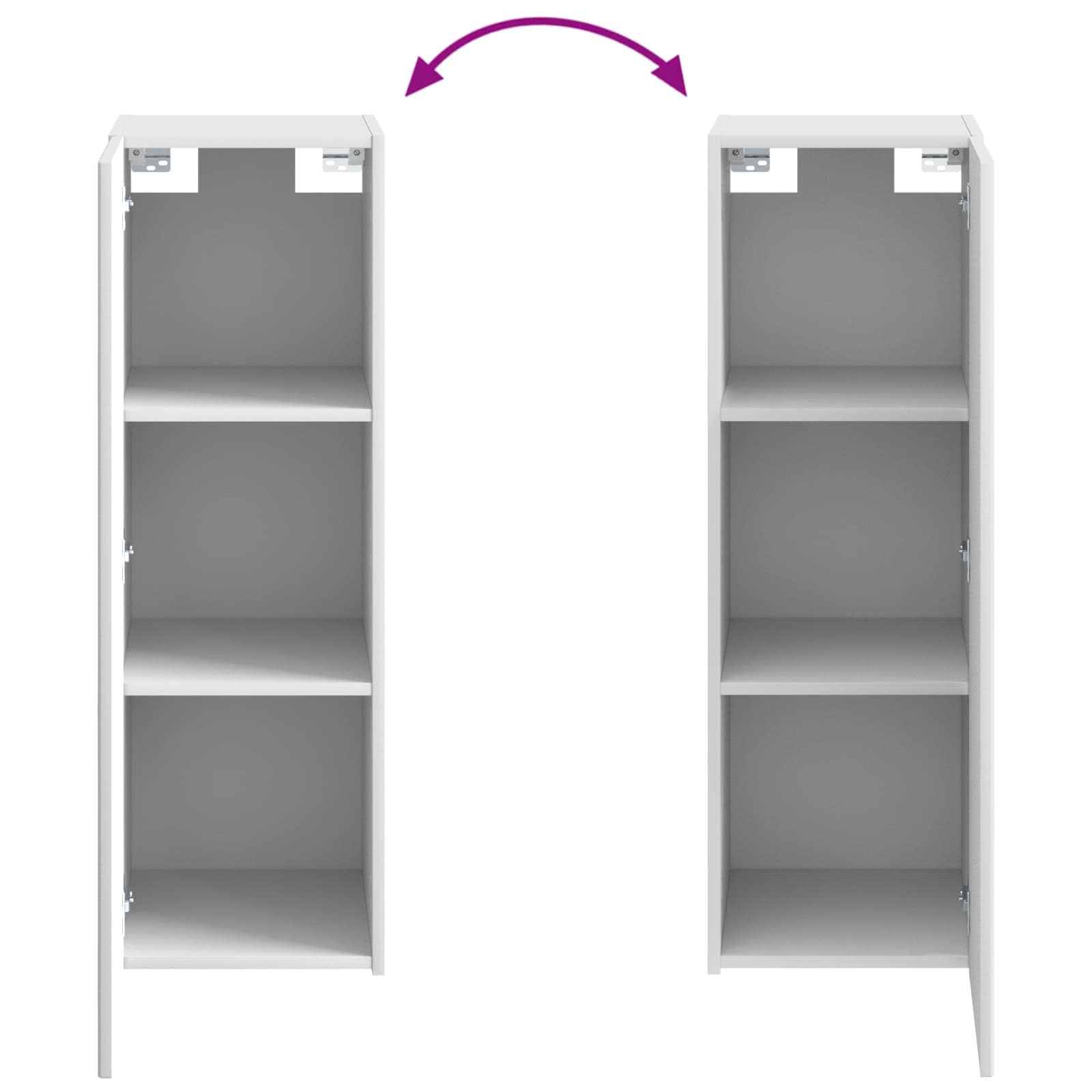 Set ormarića za kupaonicu 4 pcs Bijela 43 x 16 x 62,5 cm