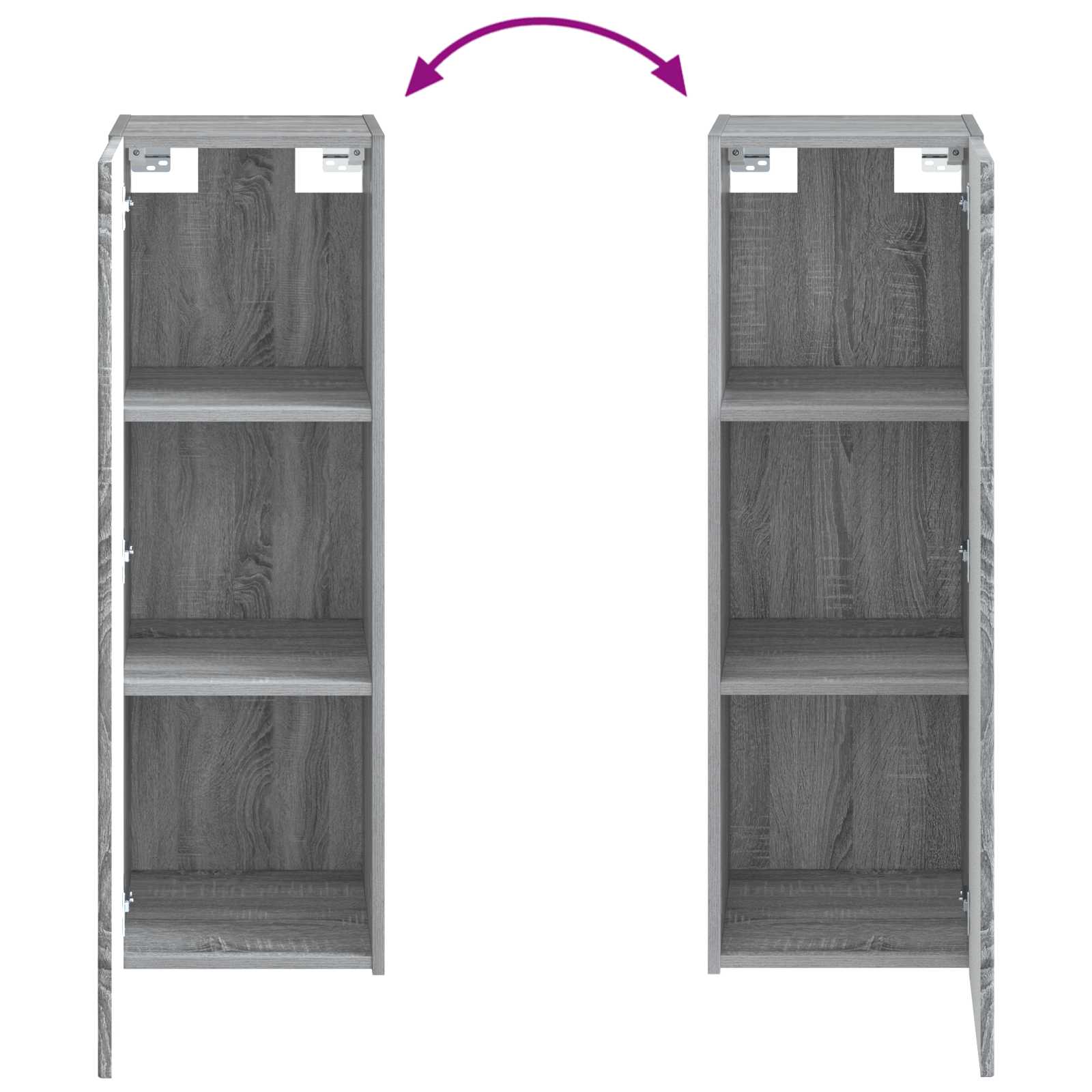 Set ormarića za kupaonicu 4 pcs Siva Sonoma 43 x 11,5 x 60,5 cm