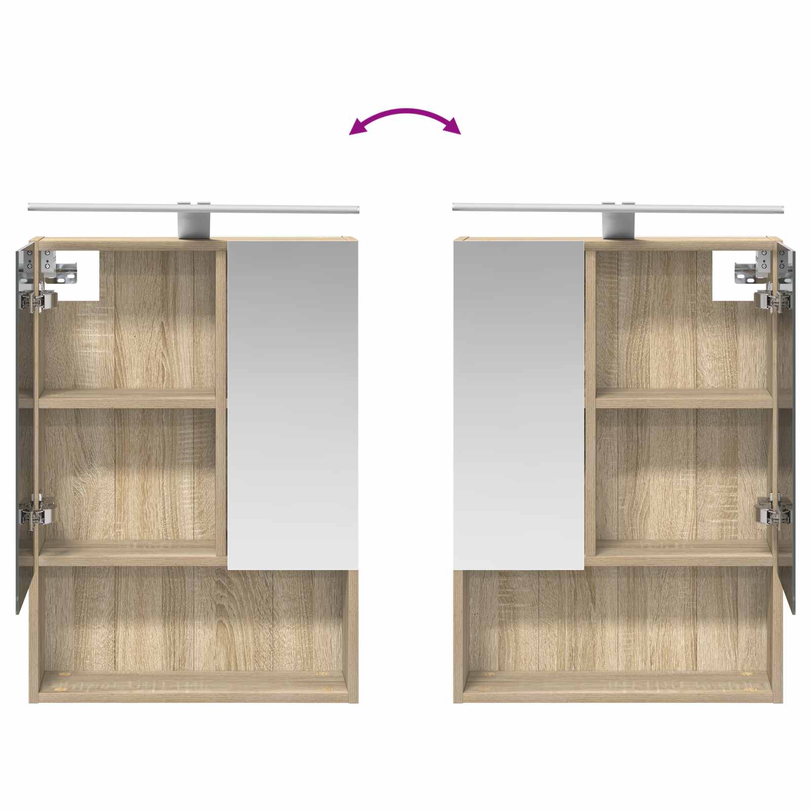 Set ormarića za kupaonicu 4 pcs Hrast sonoma 50 x 14,5 x 70 cm