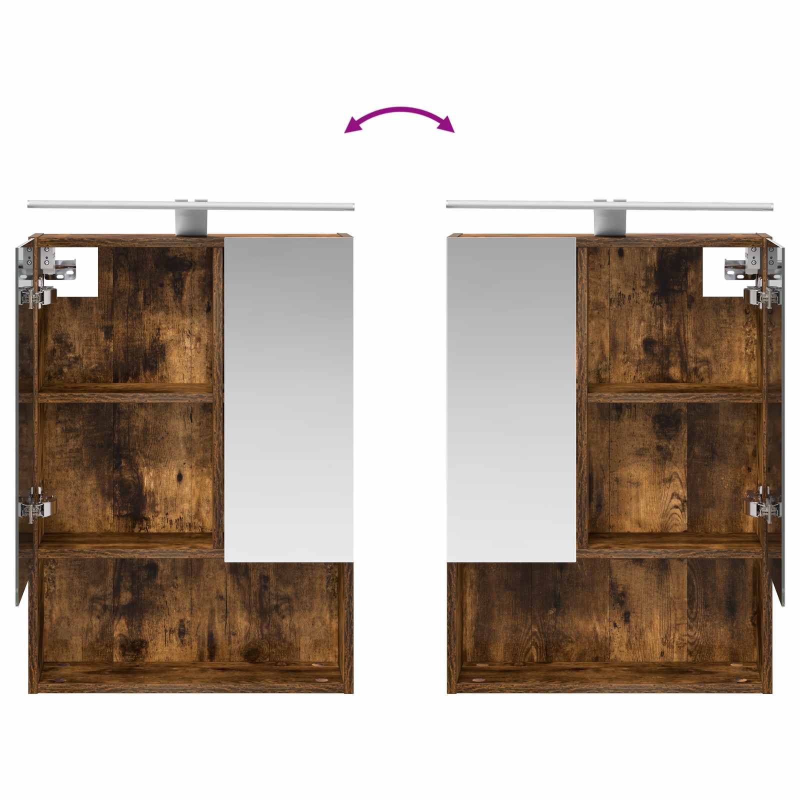 Set ormarića za kupaonicu 4 pcs Dimljeni hrast