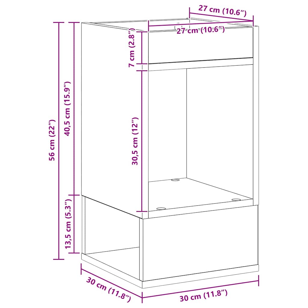 Konačna Stolić 2 pcs Staro drvo 30 x 30 x 56 cm