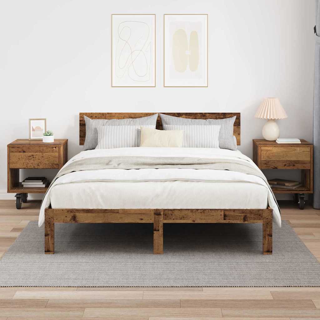 Noćni ormarić 2 pcs Staro drvo 40,5 x 40 x 48 cm