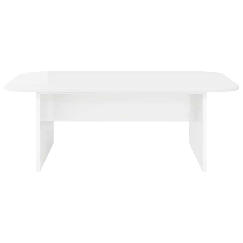 Kava Stol Visoki sjaj bijela 93 x 53 x 33 cm Konstruirano drvo