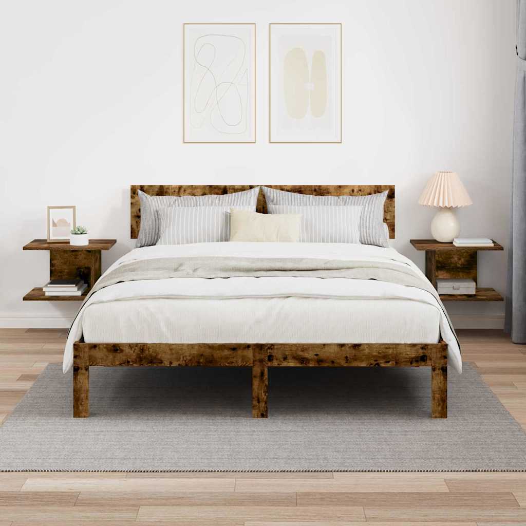 Noćni ormarić 2 pcs Dimljeni hrast 40 x 30 x 25 cm
