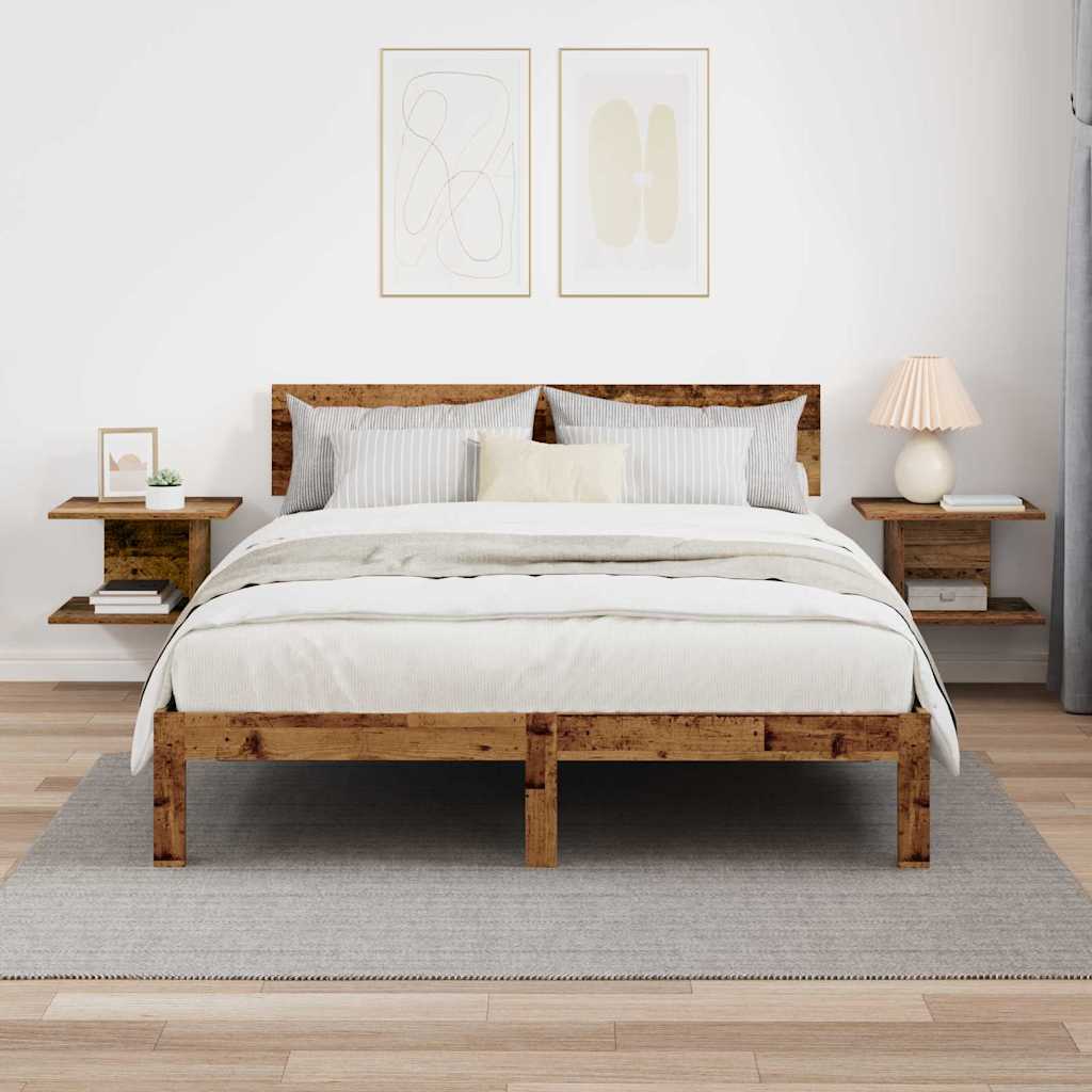 Noćni ormarić 2 pcs Staro drvo 40 x 30 x 25 cm