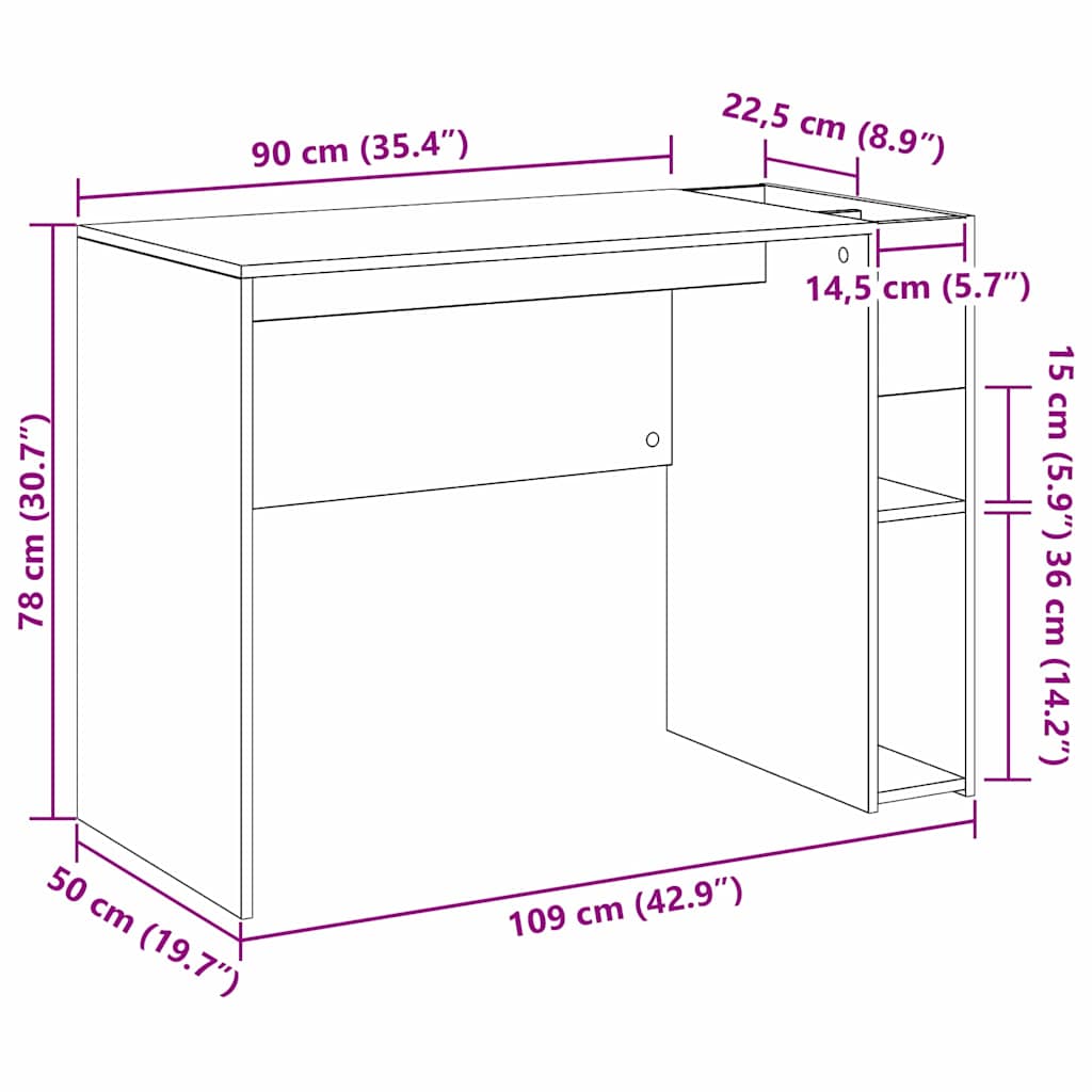 Stol Staro drvo 109 x 50 x 78 cm Konstruirano drvo