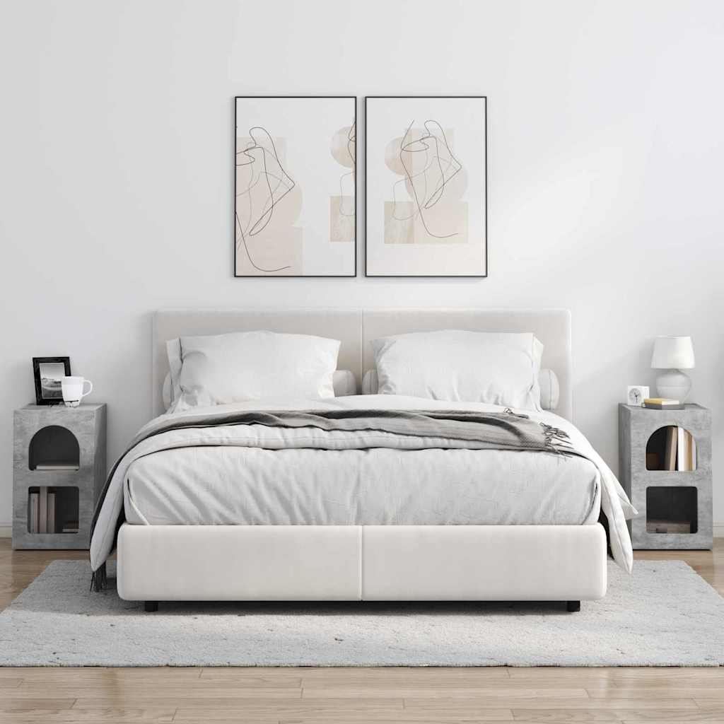 Noćni ormarić 2 pcs Betonski sivi 29,5 x 33,5 x 50 cm
