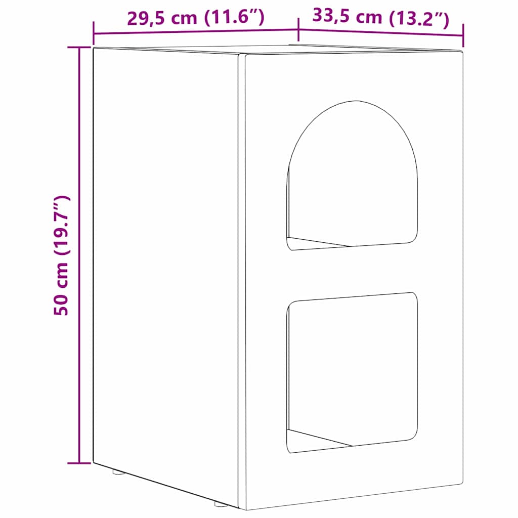 Noćni ormarić 2 pcs Siva Sonoma 29,5 x 33,5 x 50 cm