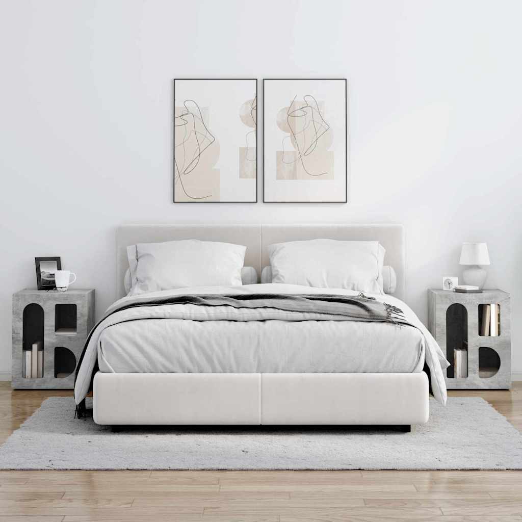 Noćni ormarić 2 pcs Betonski sivi 40 x 35 x 50 cm