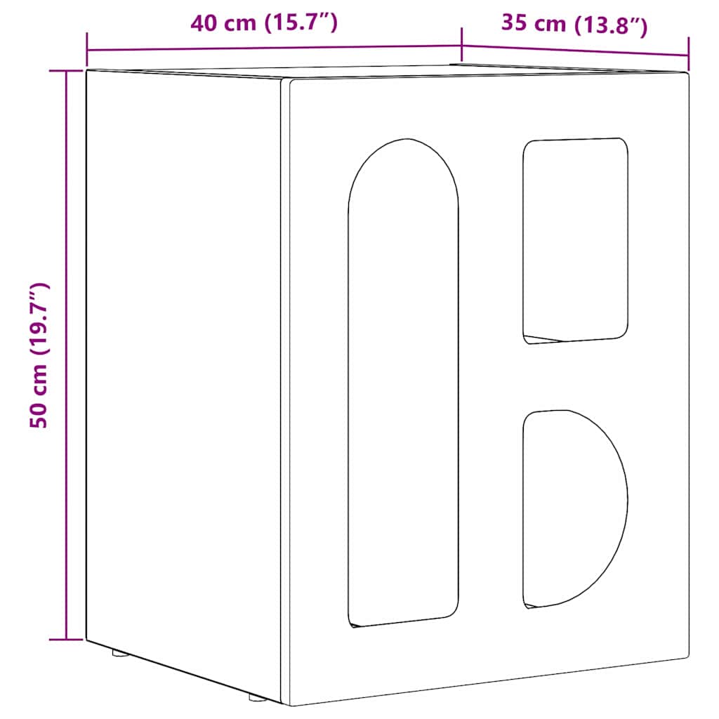Noćni ormarić 2 pcs Betonski sivi 40 x 35 x 50 cm