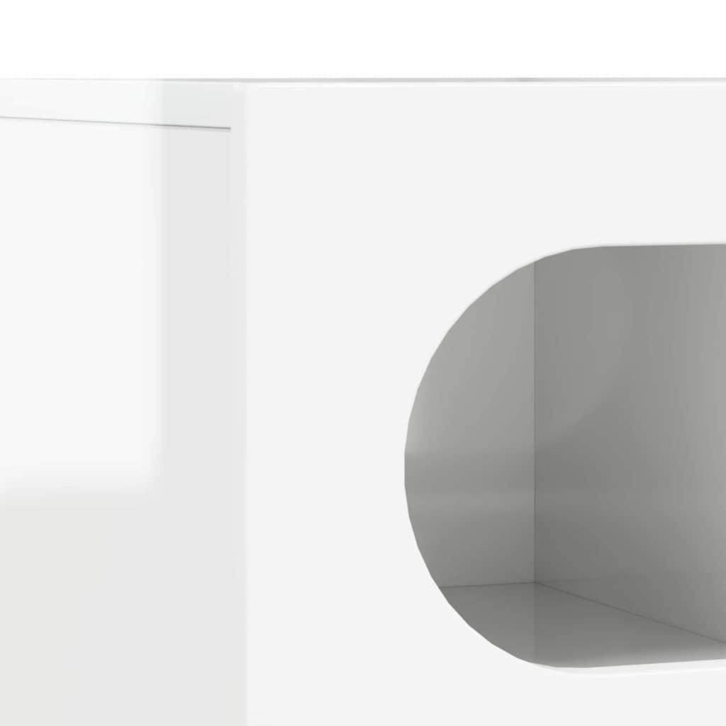 TV ormar Visoki sjaj bijela 100 x 35 x 40 cm Konstruirano drvo