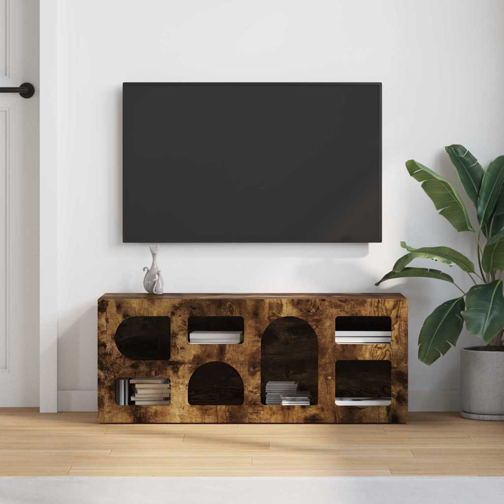 TV ormar Dimljeni hrast 100 x 35 x 40 cm Konstruirano drvo