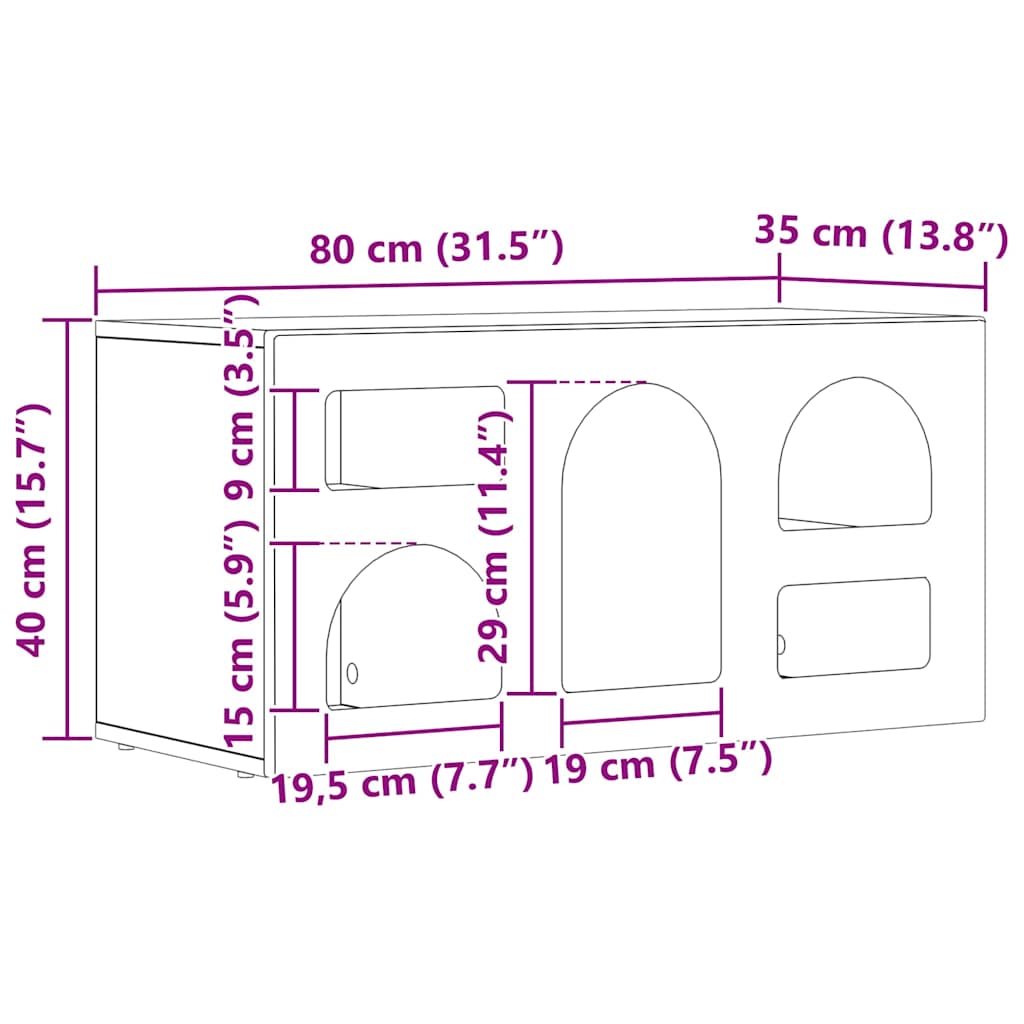 TV ormar Sonoma hrast 80 x 35 x 40 cm Konstruirano drvo
