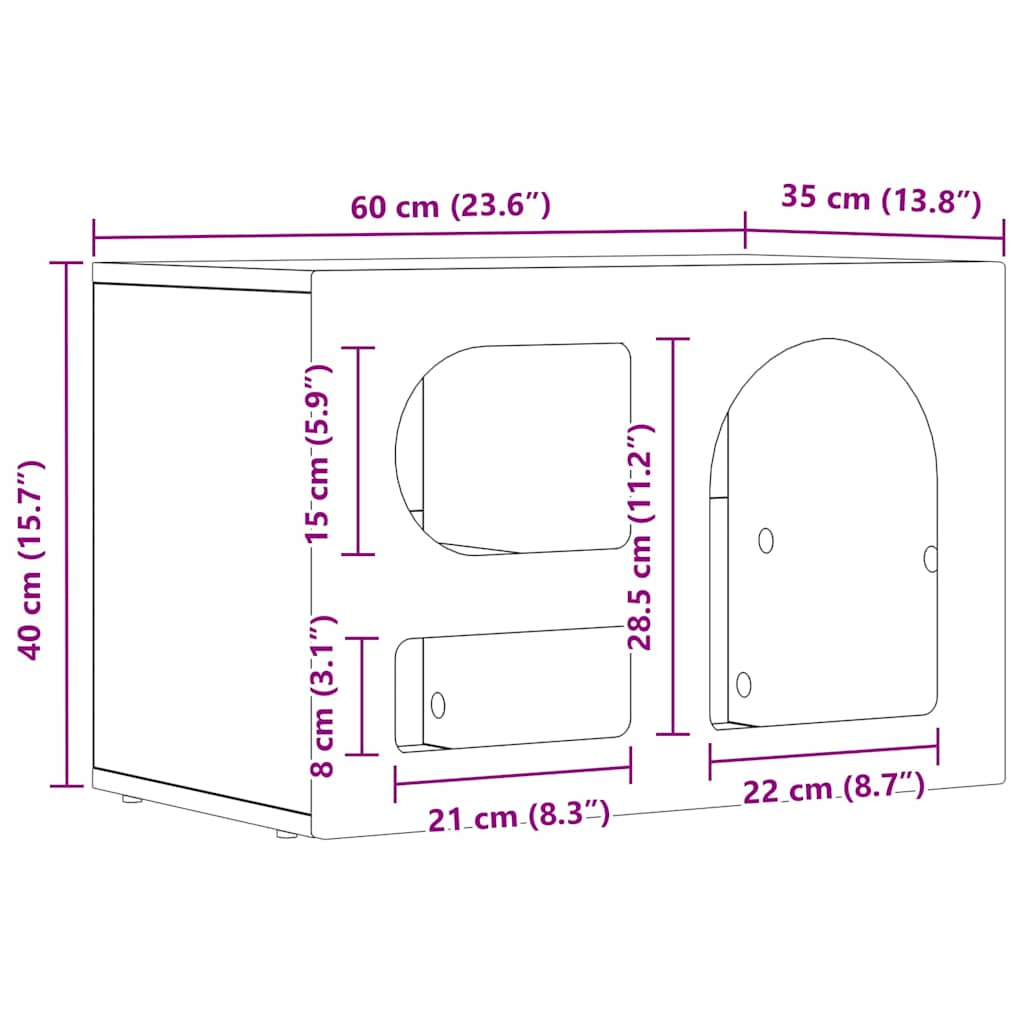 TV ormar Sonoma hrast 60 x 35 x 40 cm Konstruirano drvo