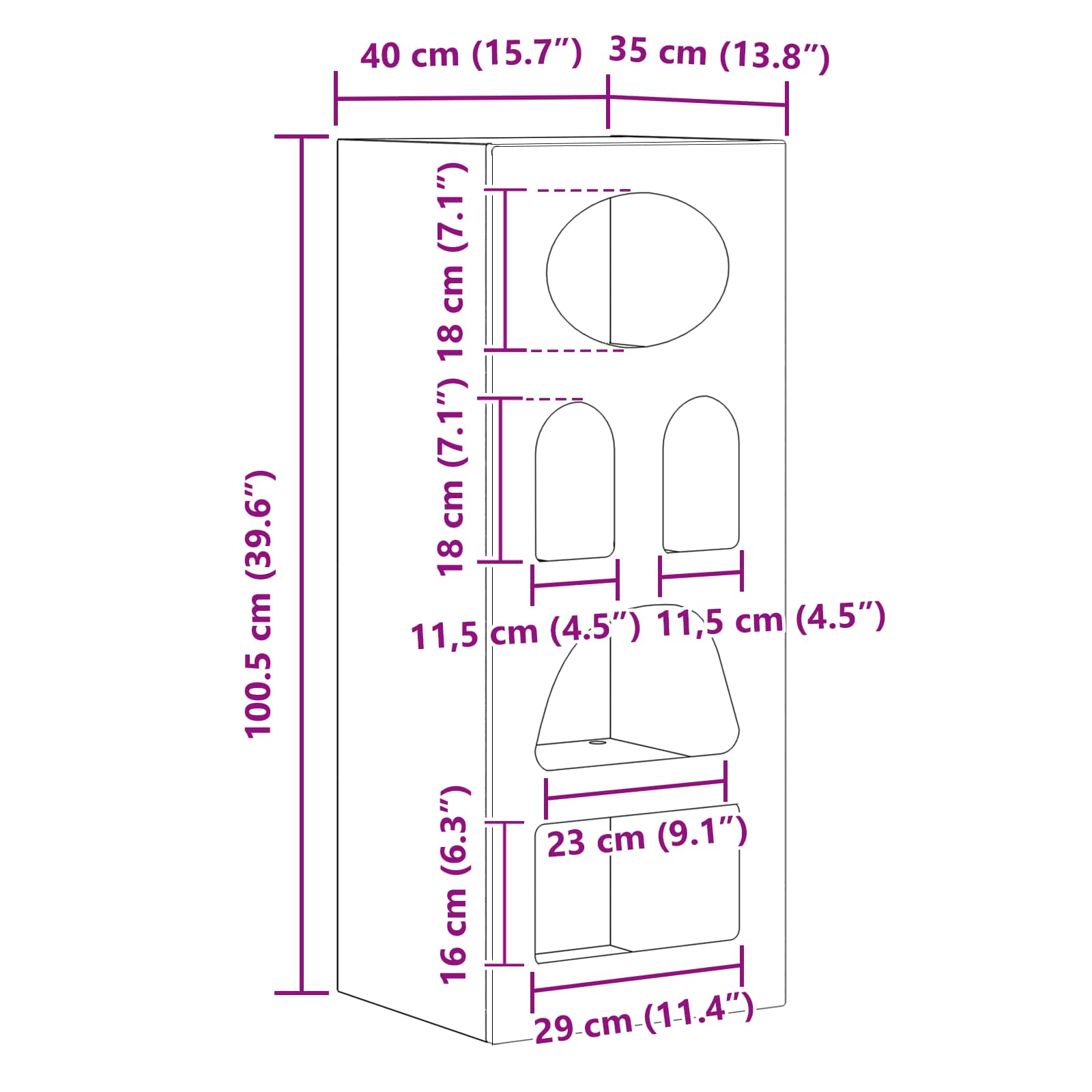 Kreveta Bijelo 40 x 35 x 100,5 cm Konstruirano drvo