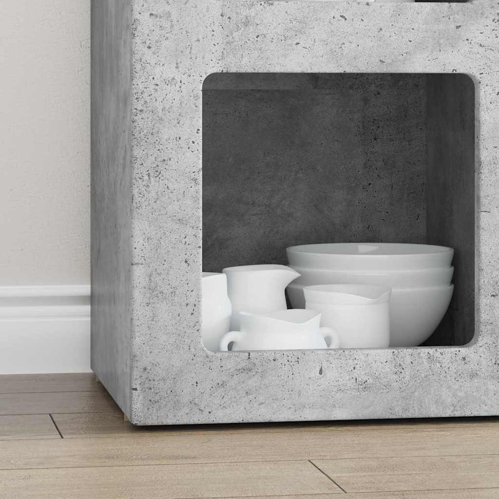 Kreveta Betonski sivi 59 x 35 x 80.5 cm Konstruirano drvo