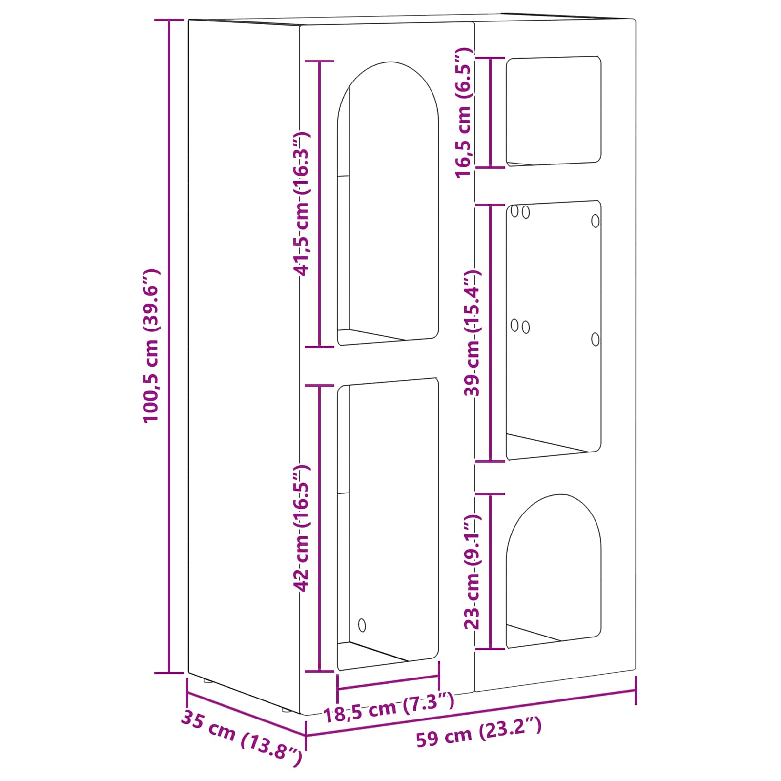 Kreveta Sonoma hrast 59 x 35 x 100,5 cm Konstruirano drvo