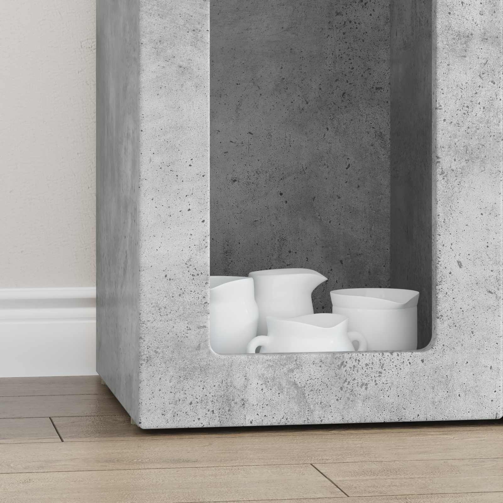 Kreveta Betonski sivi 59 x 35 x 100,5 cm Konstruirano drvo