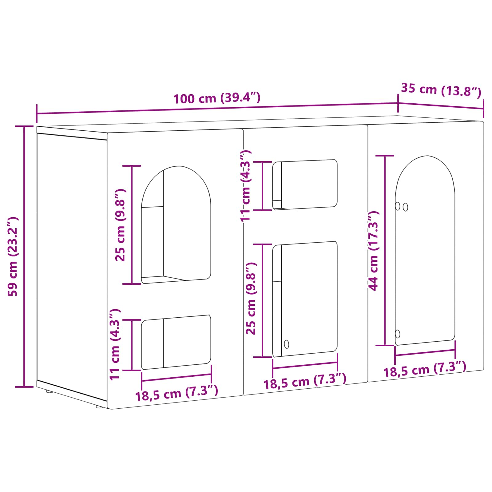 Kreveta Crna 100 x 35 x 59 cm Konstruirano drvo