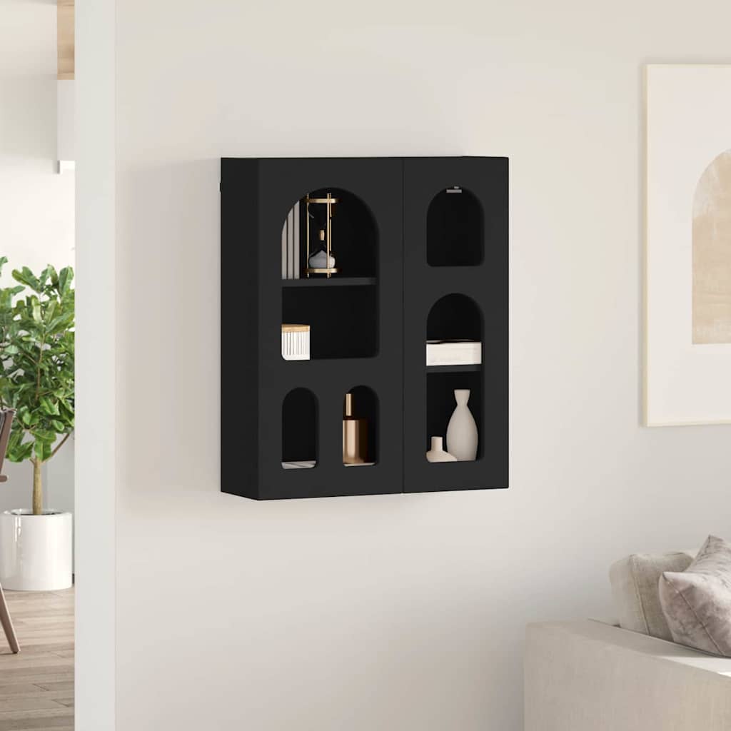 Viseći ormarić Zidne Crna 59 x 20 x 71.5 cm Konstruirano drvo