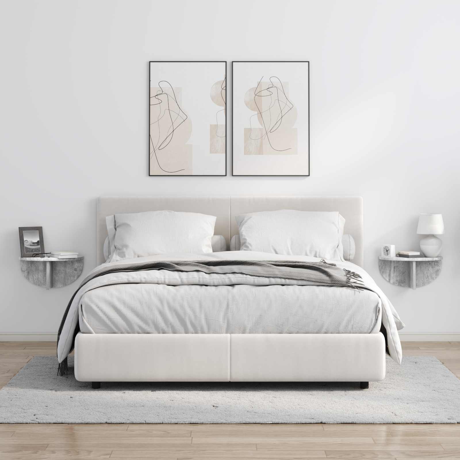 Polica na zidu Betonski sivi 38 x 19 x 19 cm Konstruirano drvo