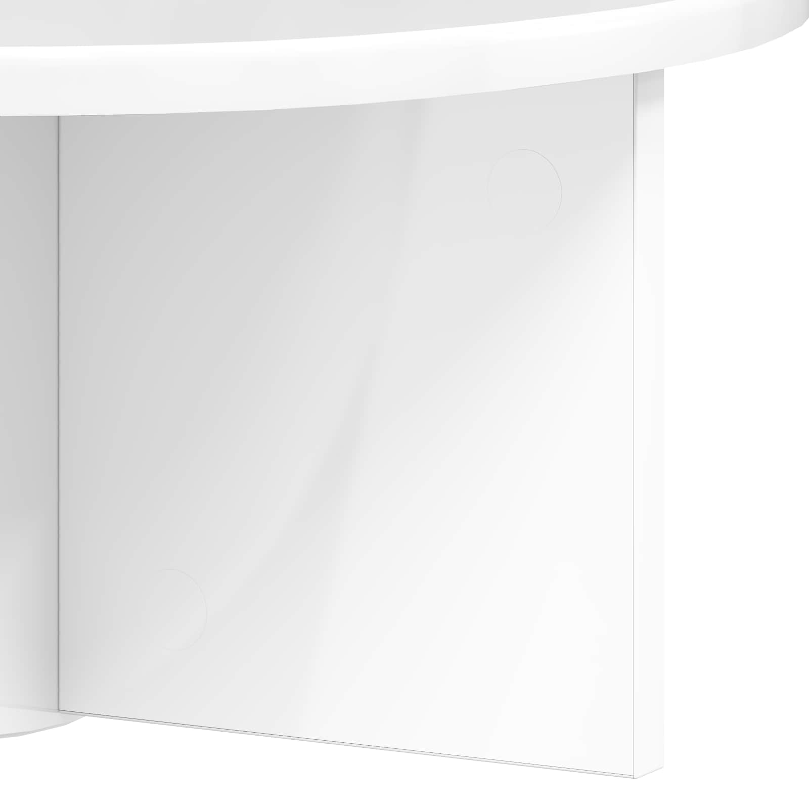 Polica na zidu Zidne 2 pcs Visoki sjaj bijela 38 x 19 x 19 cm