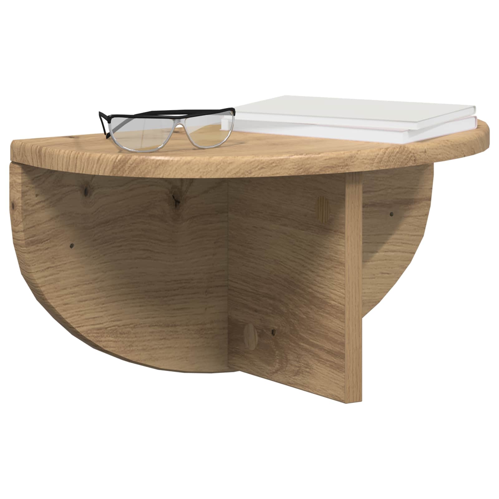 Polica na zidu Zidne 2 pcs Umjetnički hrast 38 x 19 x 19 cm