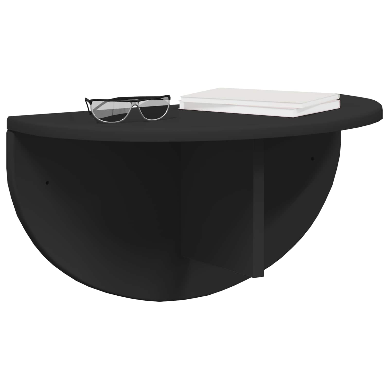 Polica na zidu Zidne Crna 48 x 24 x 24 cm Konstruirano drvo
