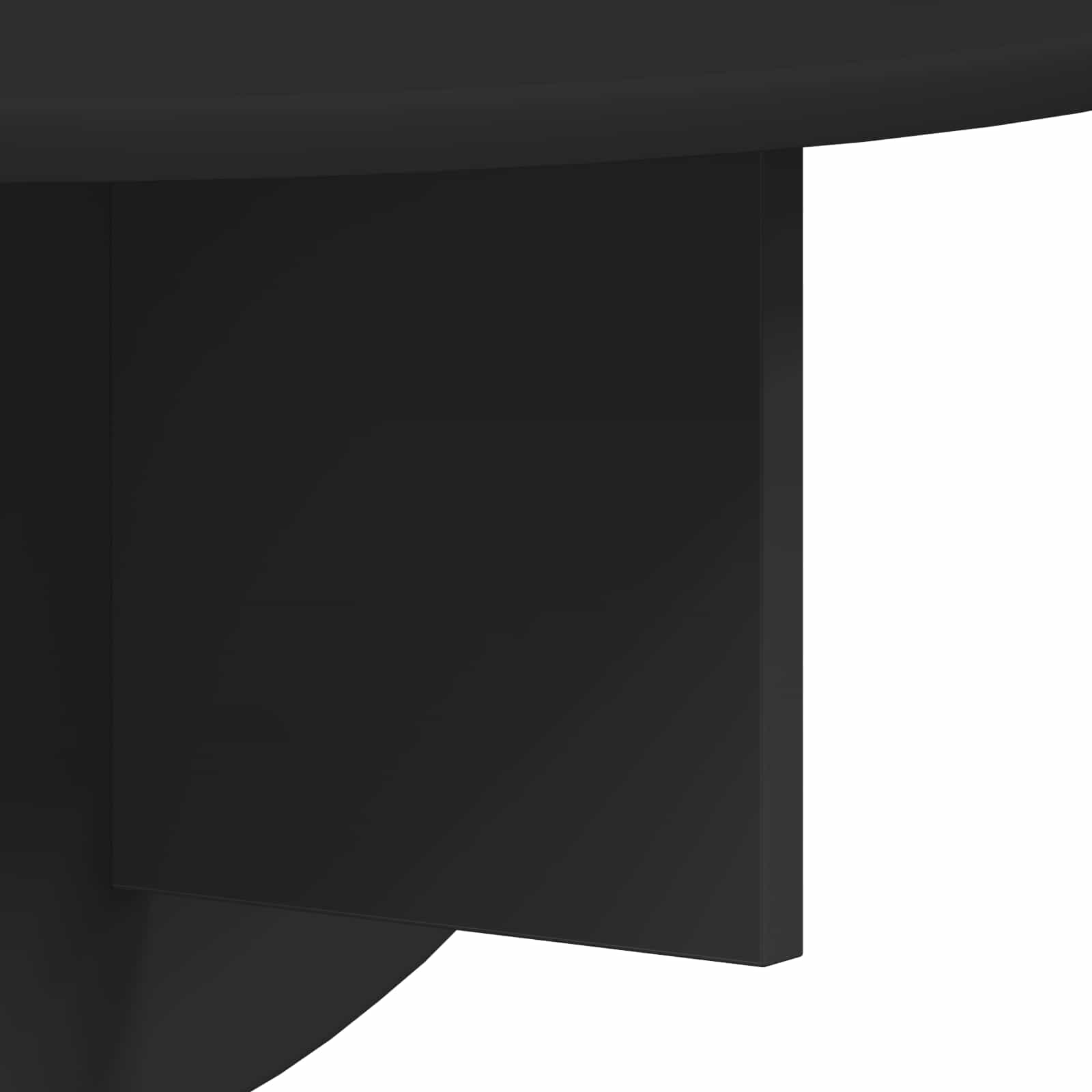Polica na zidu 2 pcs Crna 48 x 24 x 24 cm Konstruirano drvo