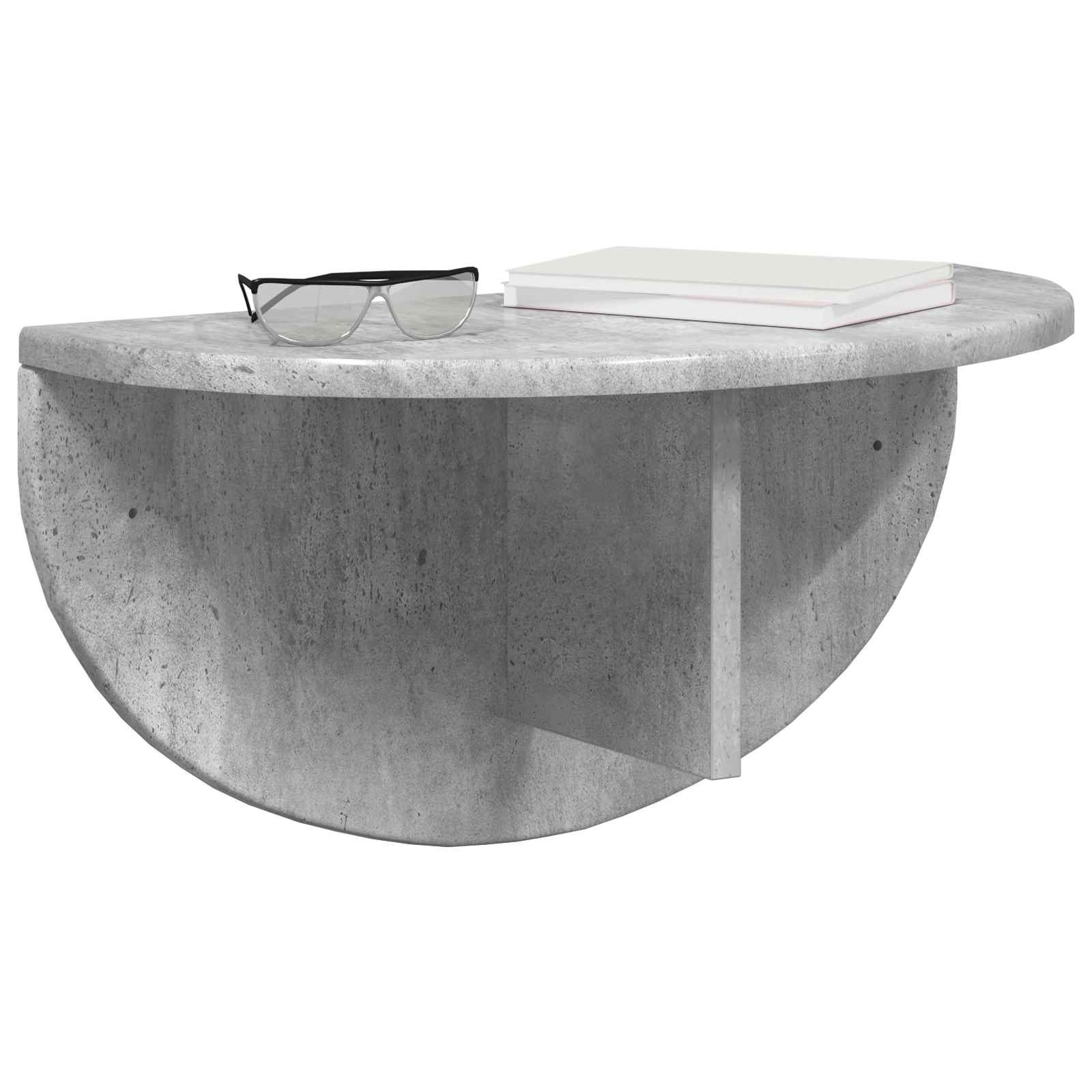 Polica na zidu Zidne 2 pcs Betonski sivi 48 x 24 x 24 cm