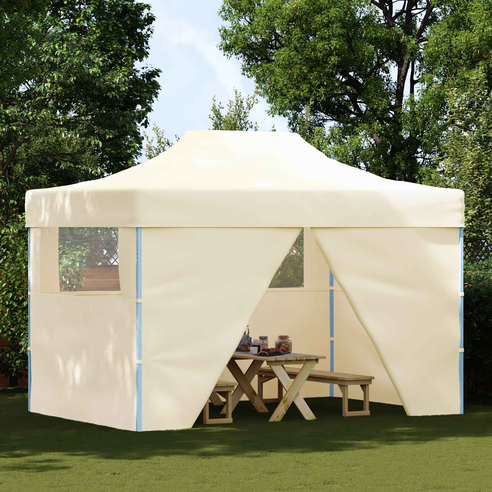 Šator za zabave Krema 291 x 431 x 315 cm Oxford tkanina
