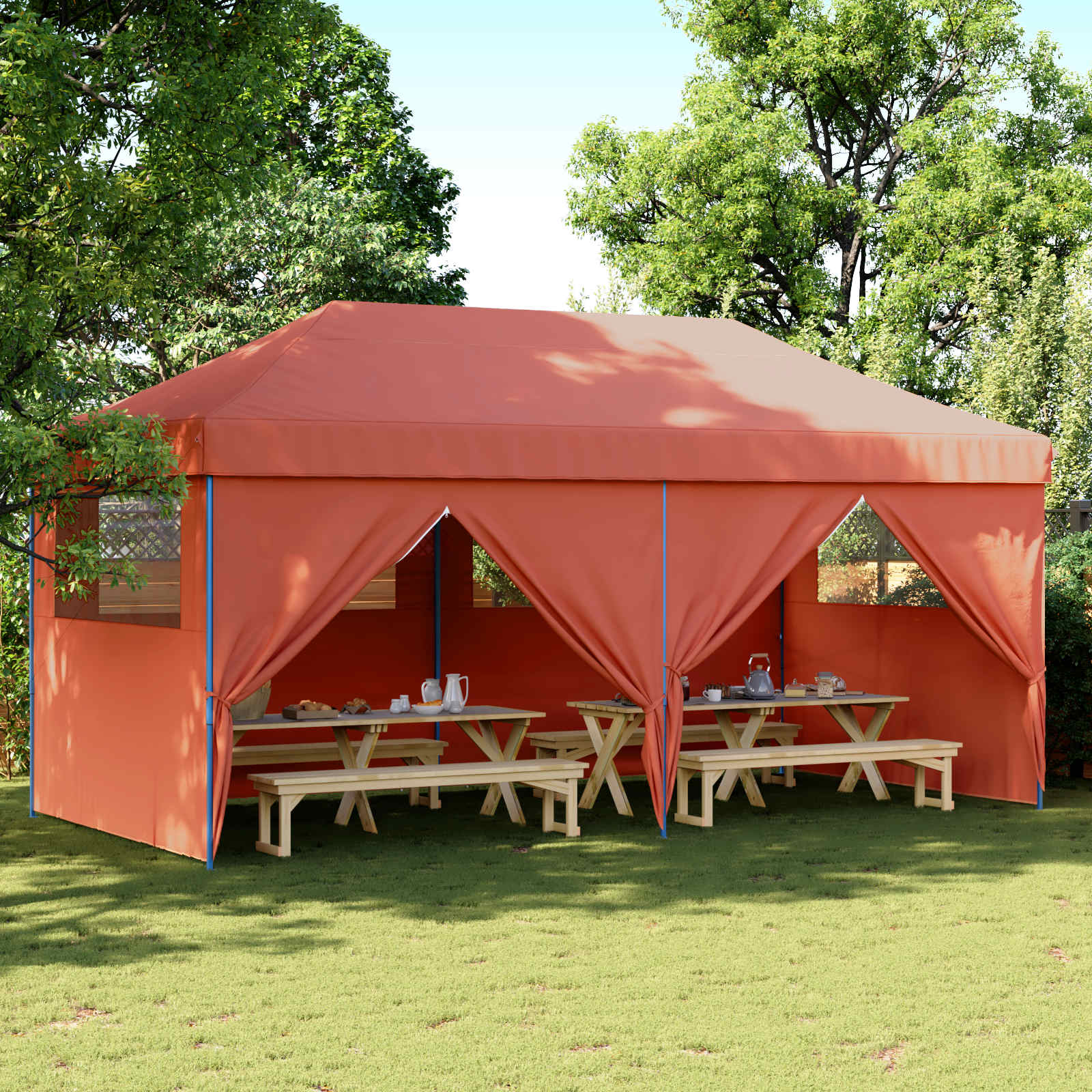 Šator za zabave Terakota 292 x 580 x 315 cm Oxford tkanina