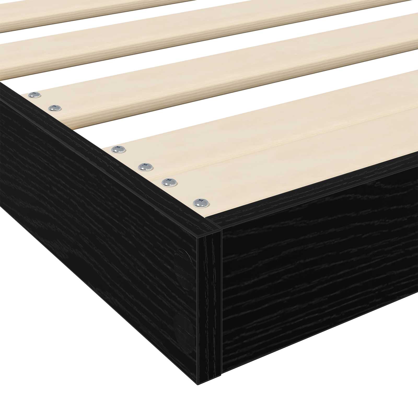 Krevet s daskama Crni hrast 75 x 190 cm Konstruirano drvo