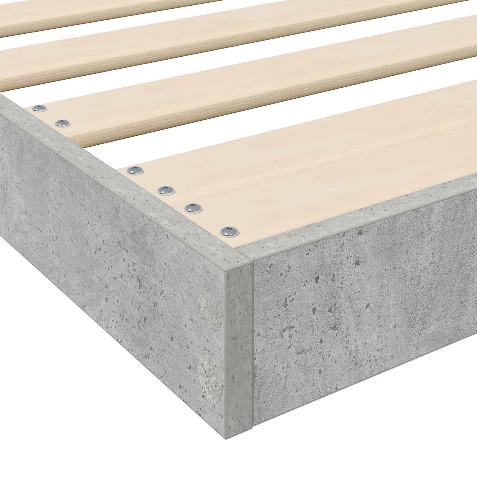 Krevet s daskama Betonski sivi 90 x 190 cm Konstruirano drvo