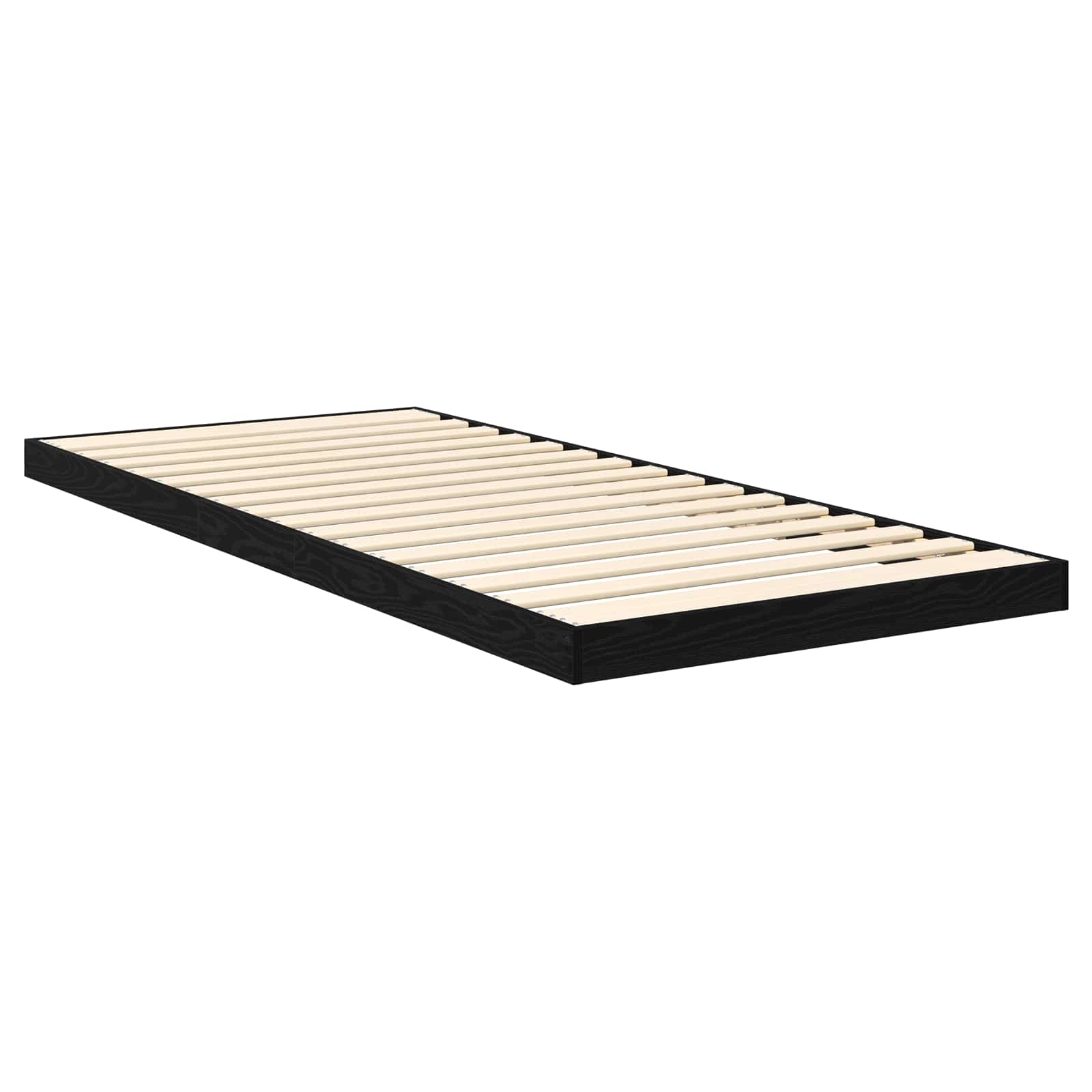 Krevet s daskama Crni hrast 80 x 200 cm Konstruirano drvo