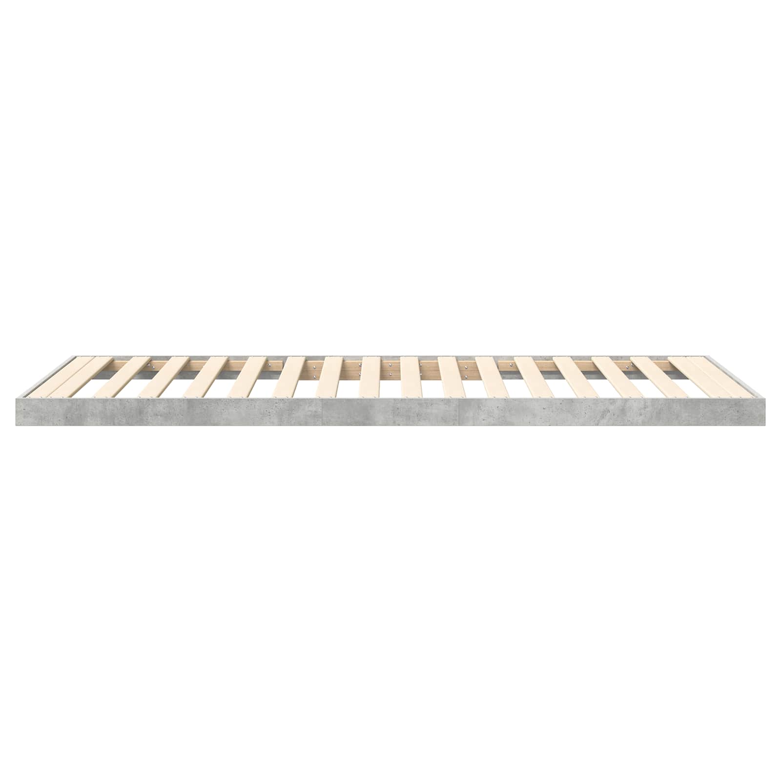 Krevet s daskama Betonski sivi 80 x 200 cm Konstruirano drvo