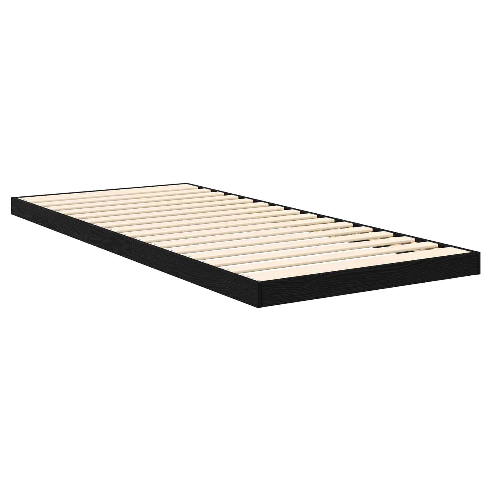 Krevet s daskama Crni hrast 100 x 200 cm Konstruirano drvo