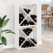 Stalak za vino 2 pcs Bijelo 62 x 25 x 62 cm Čvrsto borovo drvo