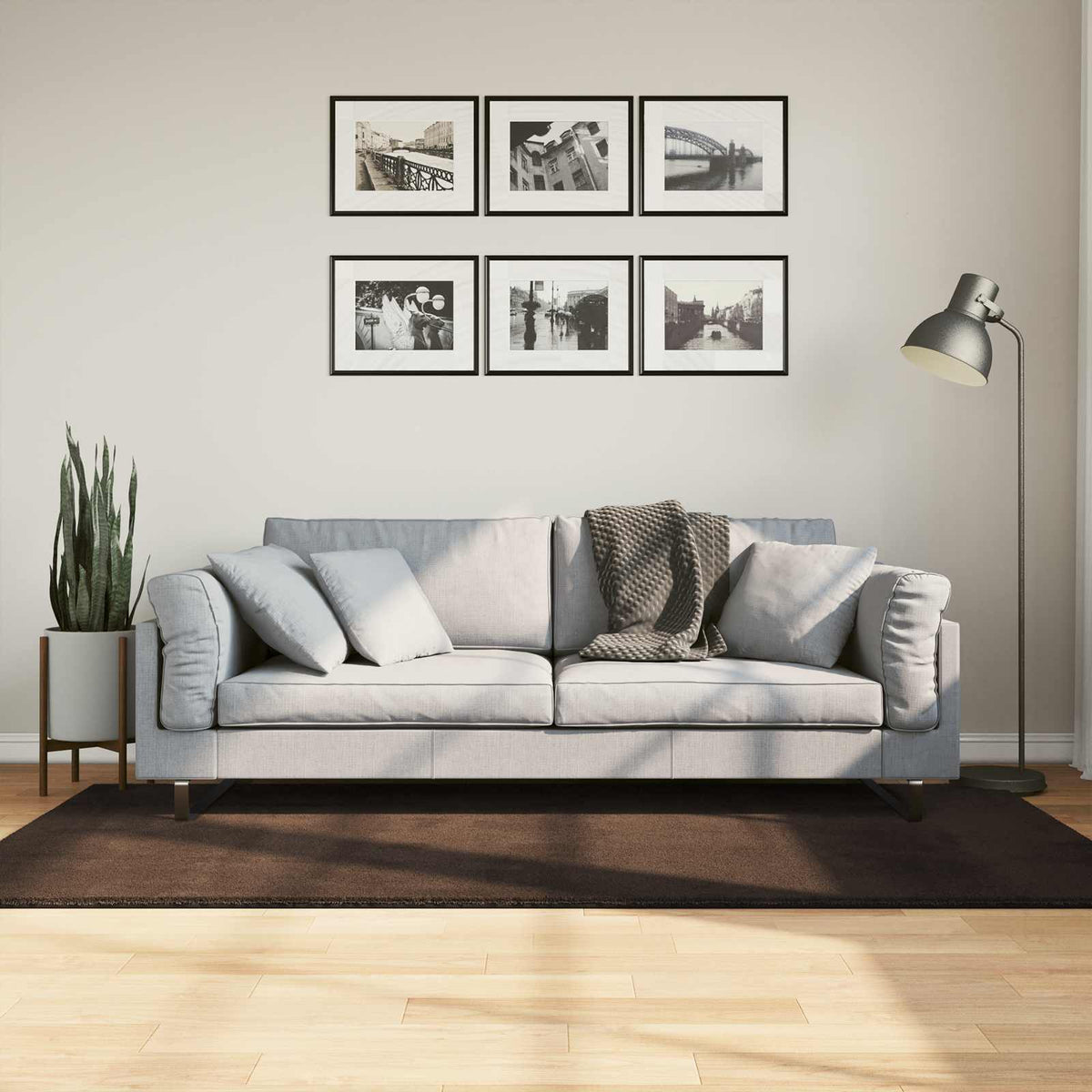 Tepih HUARTE Smeđa 100 x 200 cm 100% poliester Ravna