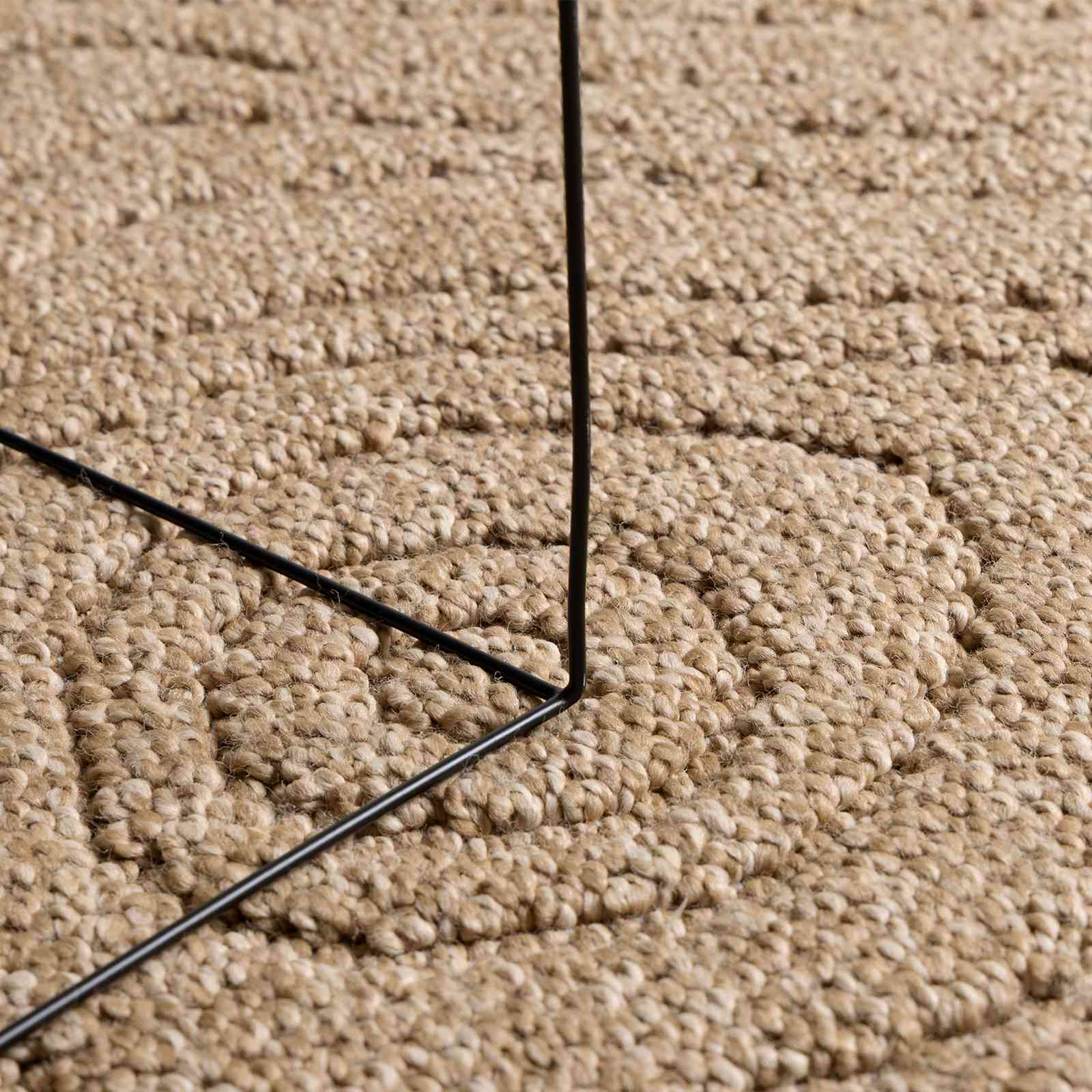 Tepisi za područja Moiré AGIRA Prirodna 200 x 80 cm Poliester