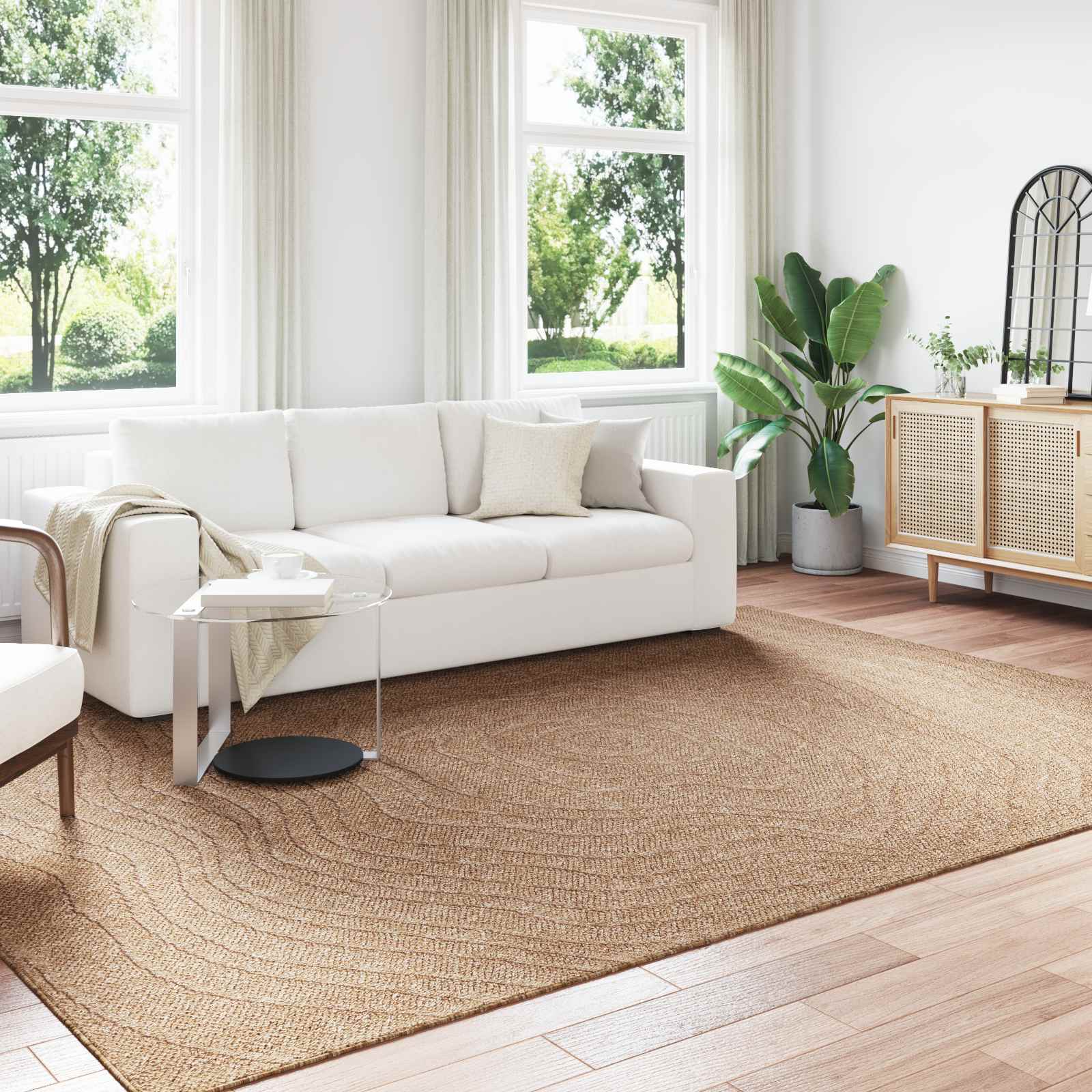Tepisi za područja Moiré AGIRA Prirodna 280 x 200 cm Poliester