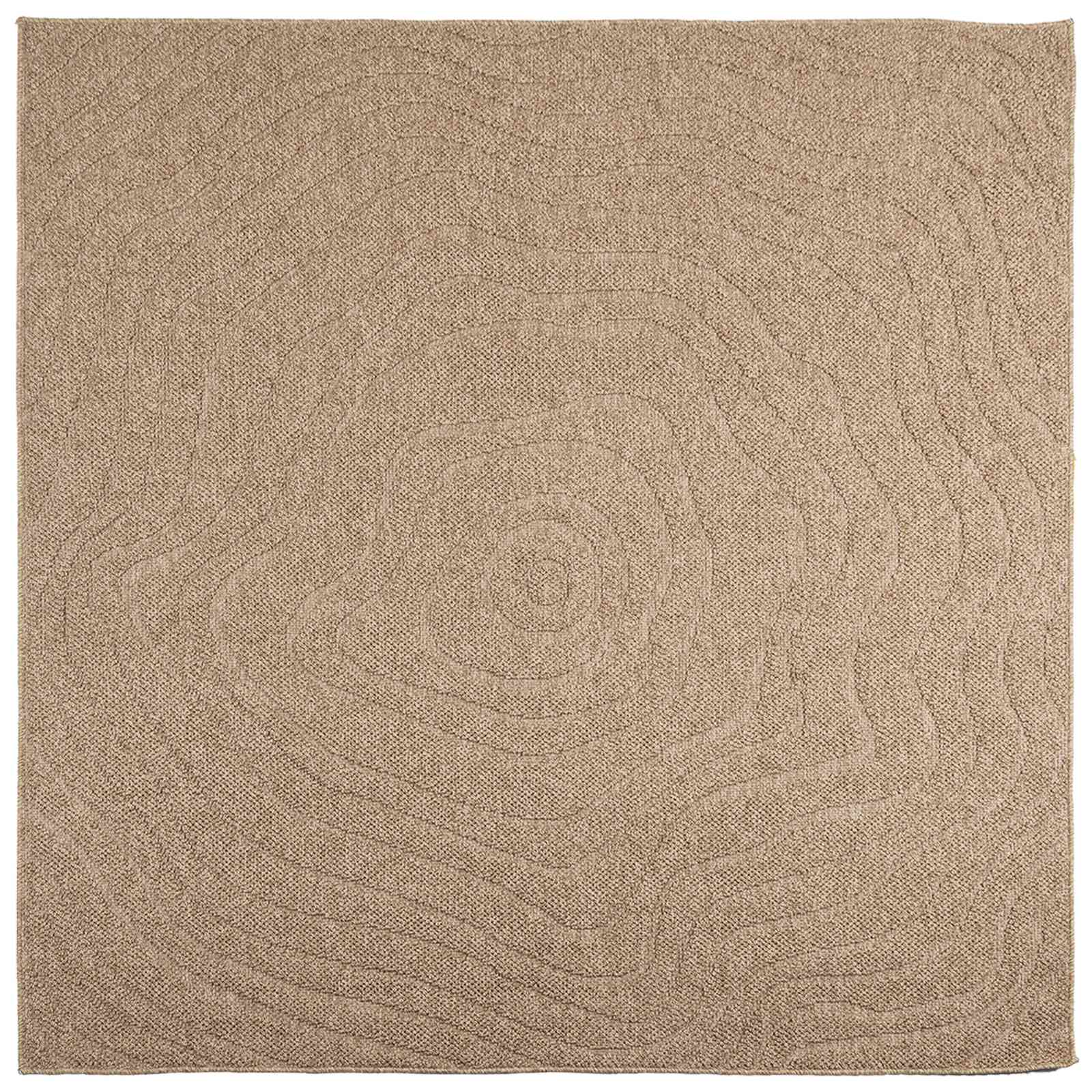Tepisi za područja Moiré AGIRA Prirodna 240 x 240 cm Poliester