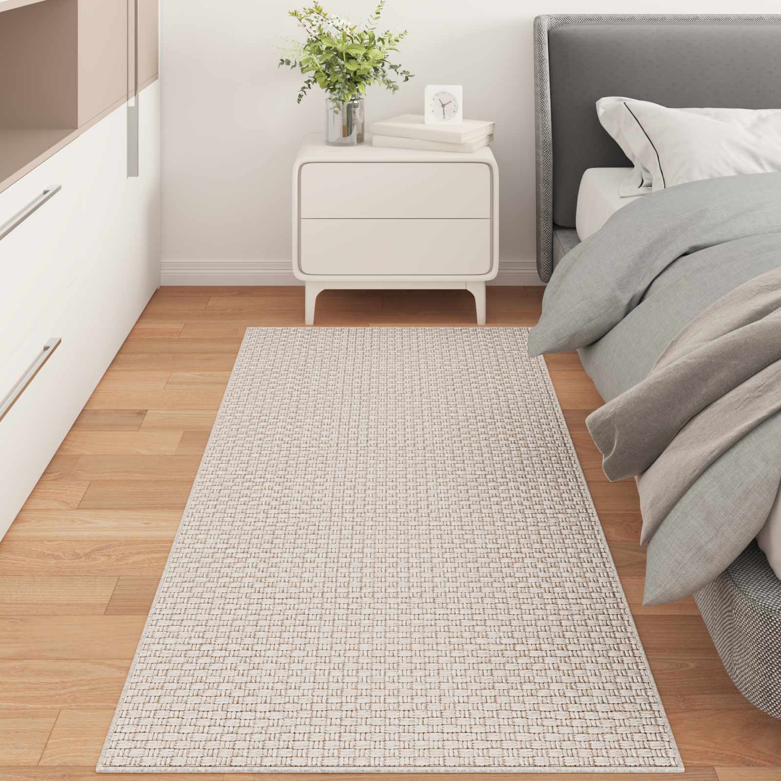 Tepisi za područja Pravokutni FARO Krema 150 x 80 cm Poliester