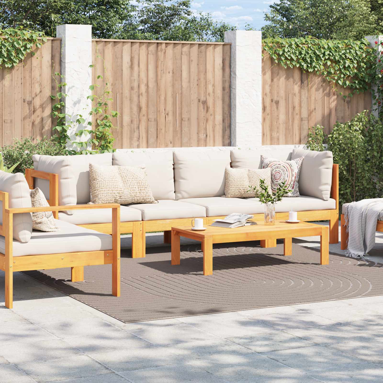 Tepisi za područja PALMERAS Bež 240 x 240 cm Poliester
