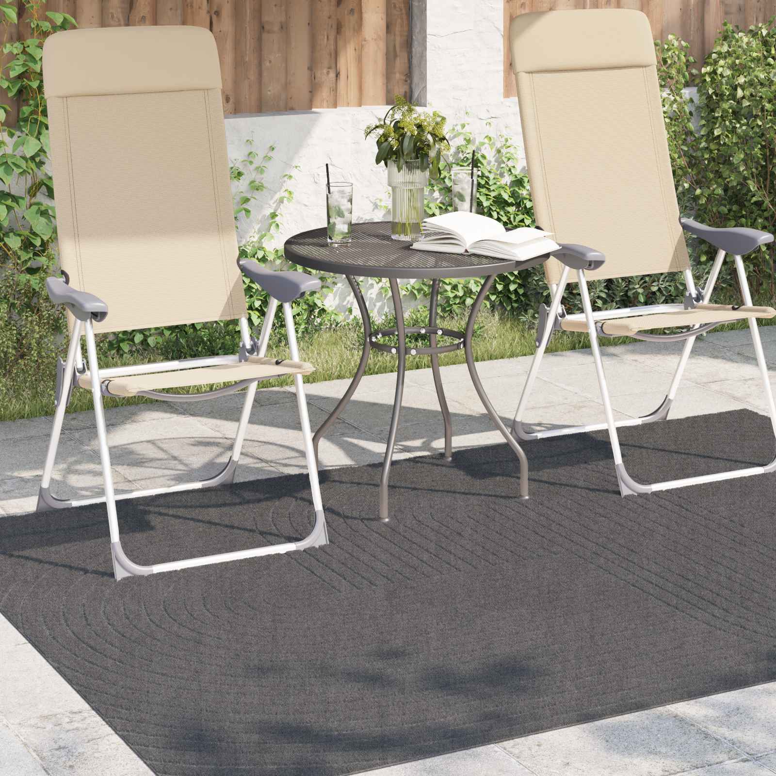 Tepisi za područja PALMERAS Antracit 170 x 120 cm Poliester